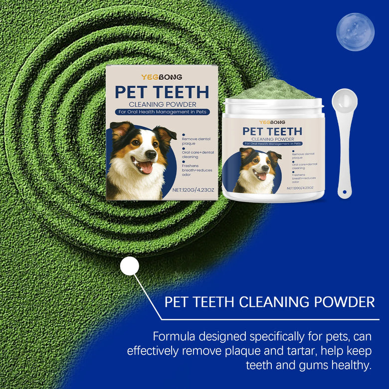 Yegbong 120g Dog Teeth Cleaning Powder for Dogs, Gentle Teeth Cleaning for Dogs to Improve Oral Odor and Freshen Breath