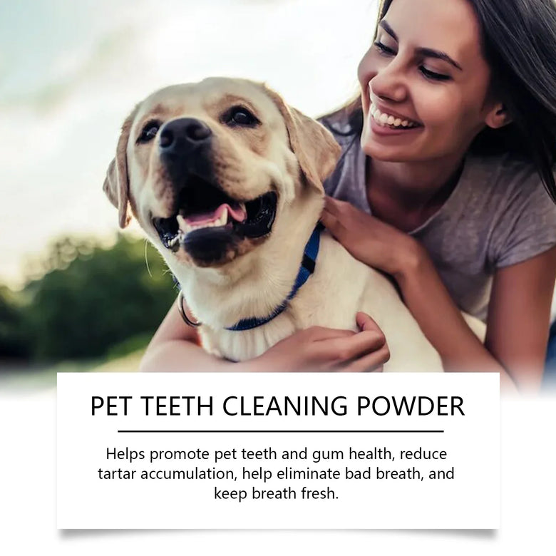 Yegbong 120g Dog Teeth Cleaning Powder for Dogs, Gentle Teeth Cleaning for Dogs to Improve Oral Odor and Freshen Breath