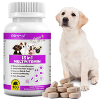 15 in 1 Multivitamin 180 Chewable Tablets Suitable For All Dogs Boosts Immune Function Enhances Heart Support Peking Duck Flavor