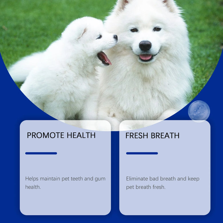Yegbong 120g Dog Teeth Cleaning Powder for Dogs, Gentle Teeth Cleaning for Dogs to Improve Oral Odor and Freshen Breath