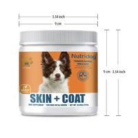 Skin & Coat Supplement for Dogs with Omega 3, 9 & Vitamin E, Supports fur health，Beef Flavor -120 Soft Chews