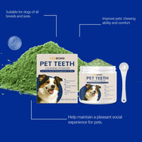 Yegbong 120g Dog Teeth Cleaning Powder for Dogs, Gentle Teeth Cleaning for Dogs to Improve Oral Odor and Freshen Breath